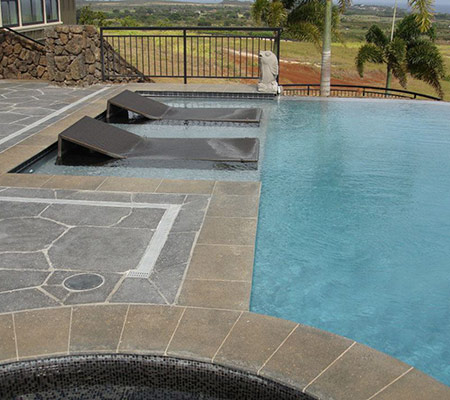 image of custom swimming pool by Poseidon Pools Hawaii