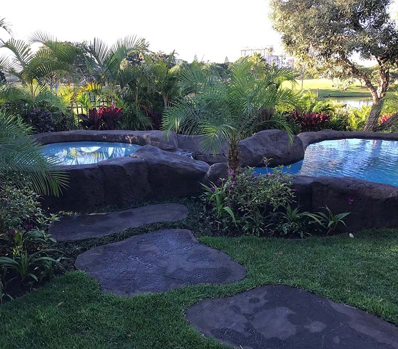 image of natural rock swimming pool by Poseidon Pools Hawaii