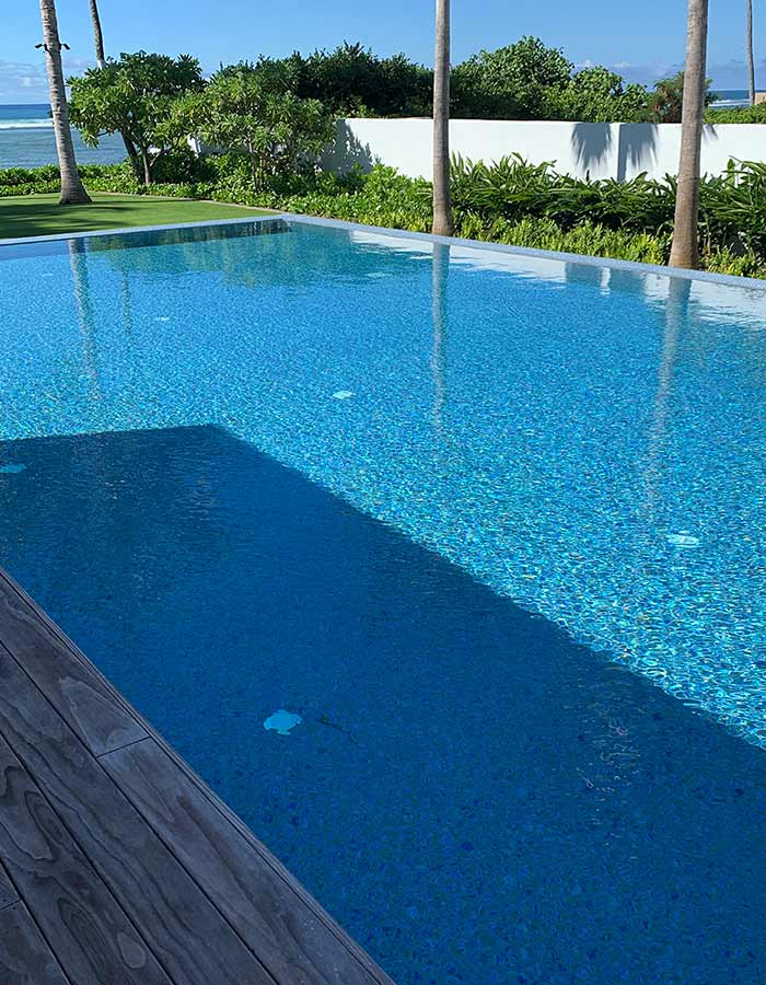 image of blue tile lap swimming pool by Poseidon Pools Hawaii